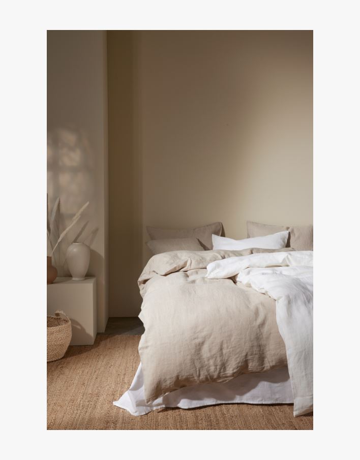 Påslakanset i linne vit - 150x210 cm vit - 1