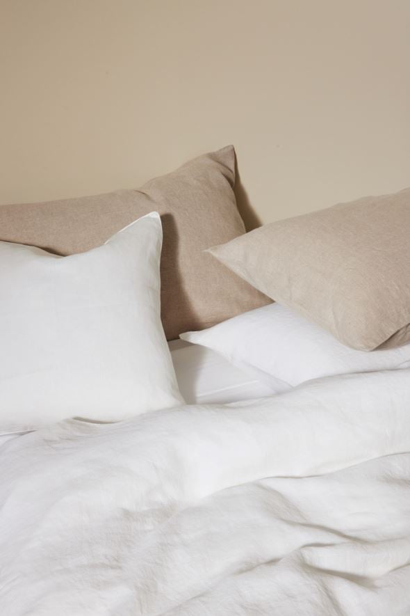 Örngott i linne vit - 2