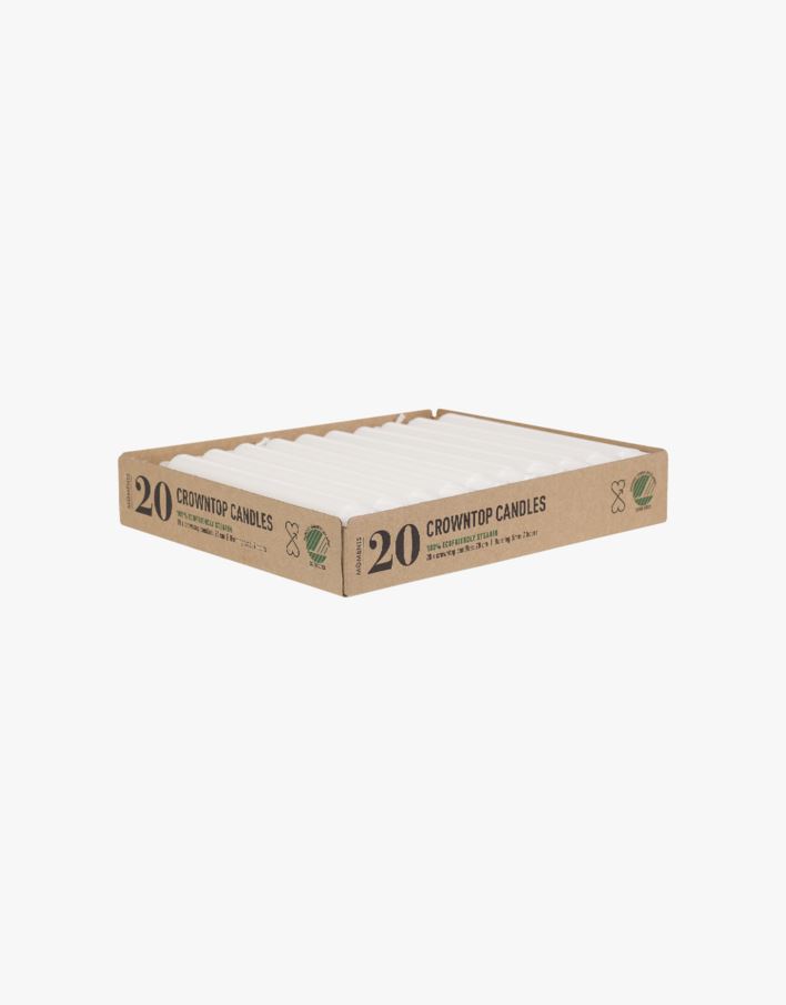 Kronljus vit - 20 cm vit - 1