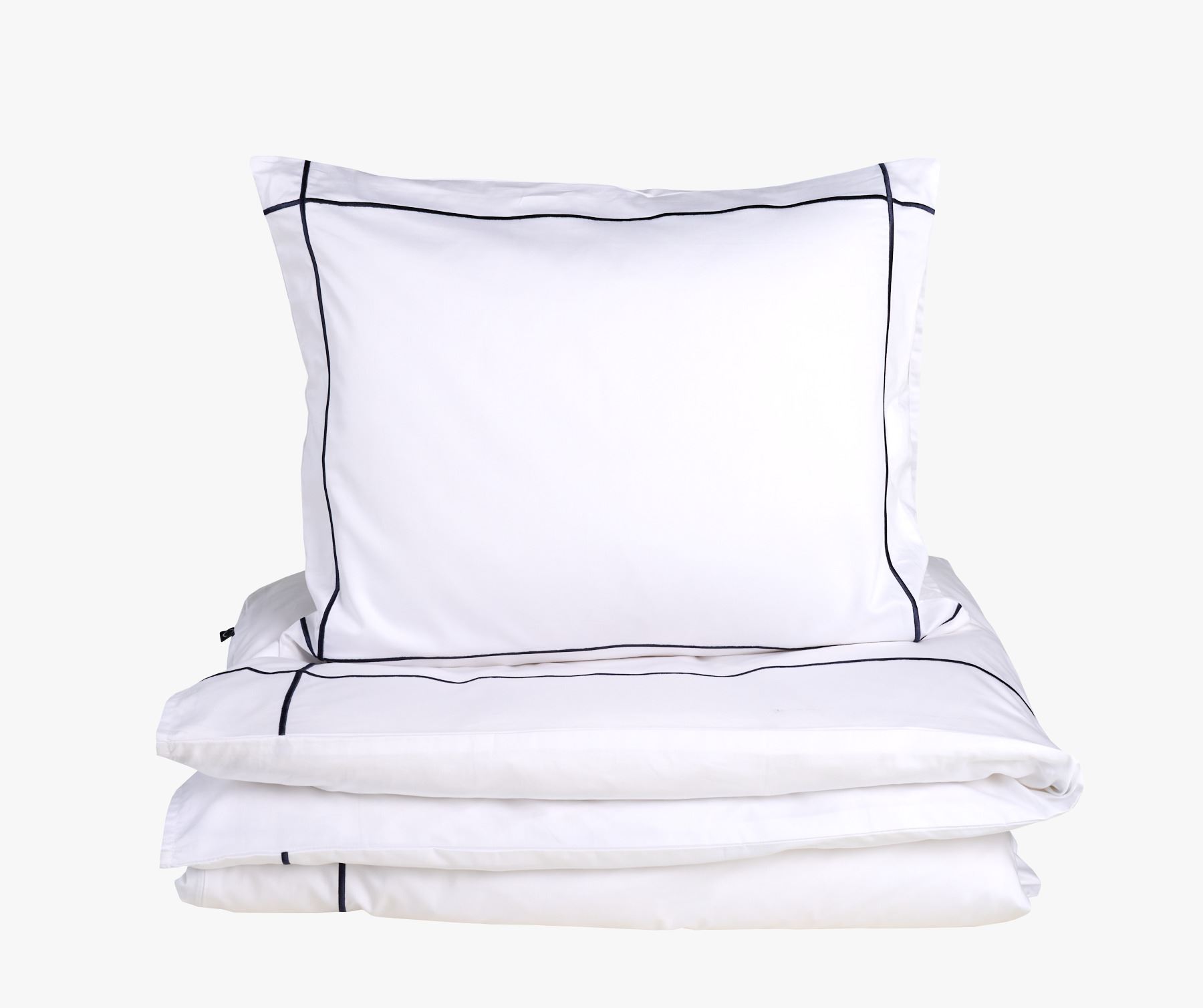 Påslakanset i satin mörkblå - 150x210 cm mörkblå - 1