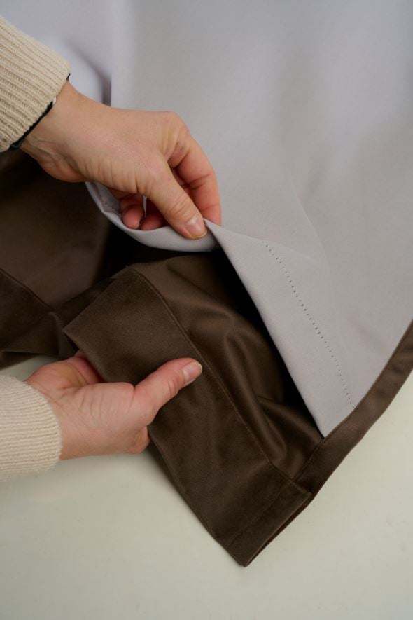 Ljusdämpande gardin mörkbrun - 5