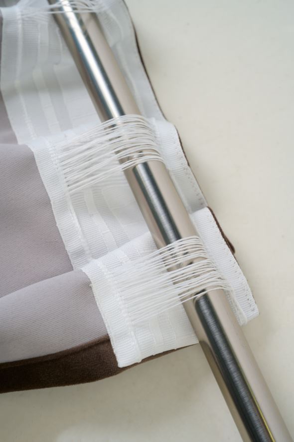 Ljusdämpande gardin mörkbrun - 3