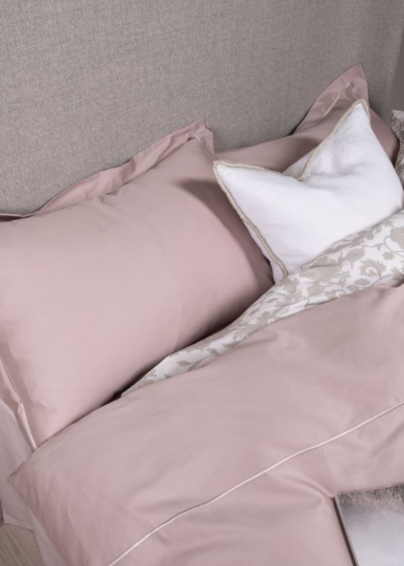 Påslakanset i egyptisk bomull satin puderrosa - 3