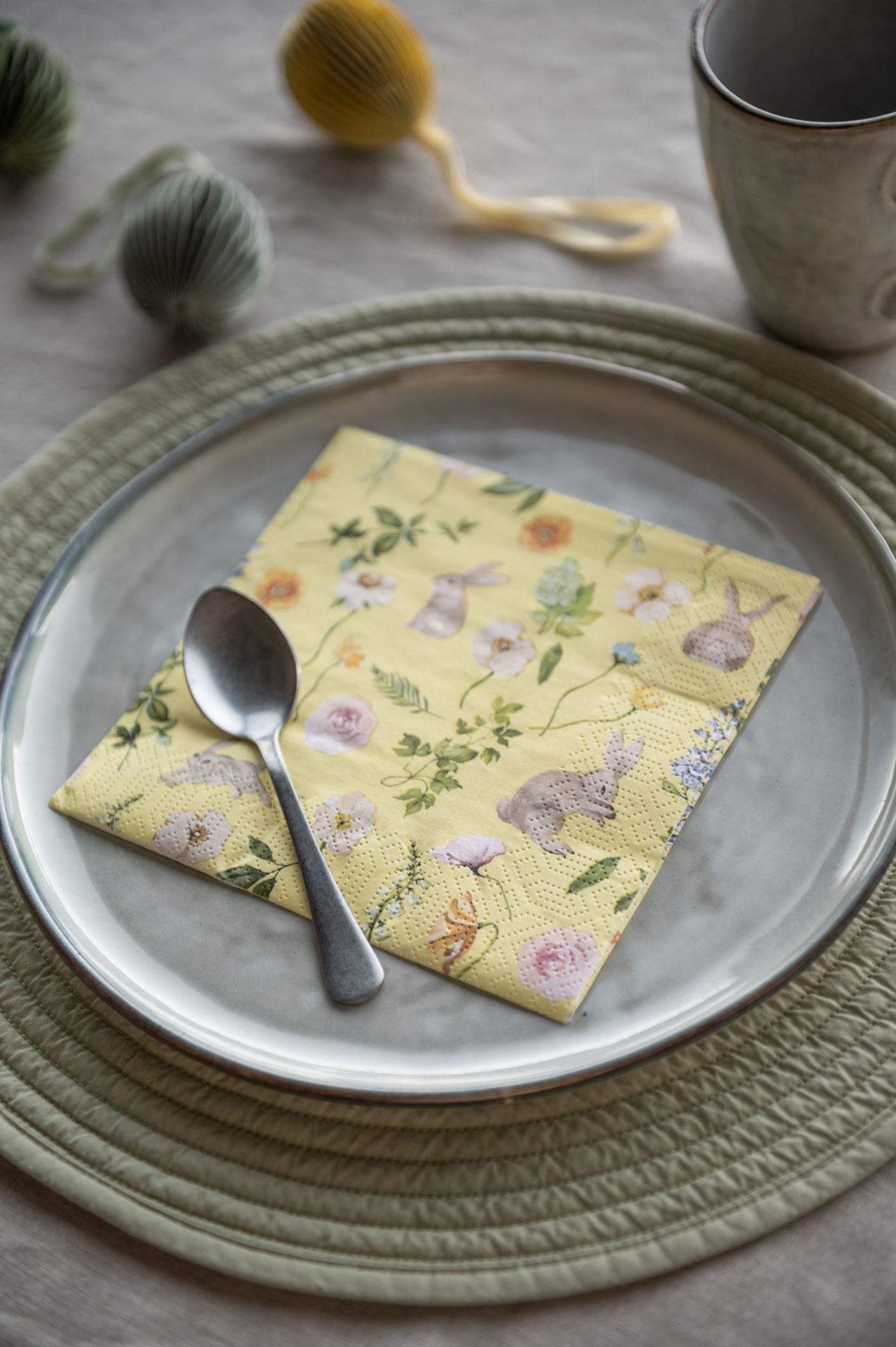 Pappersservetter multi/gul - 2