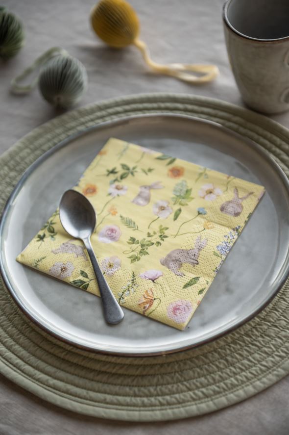 Pappersservetter multi/gul - 2