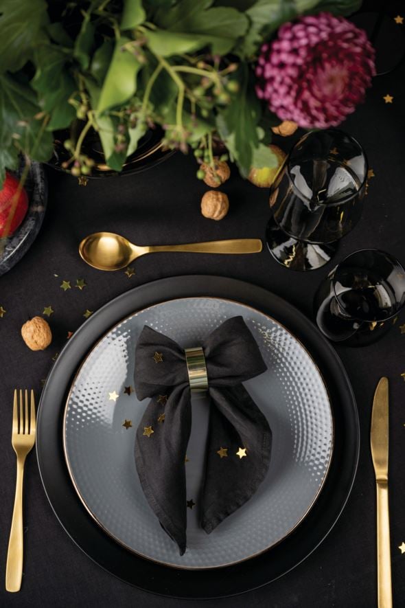 4-pack servettringar guld - 2