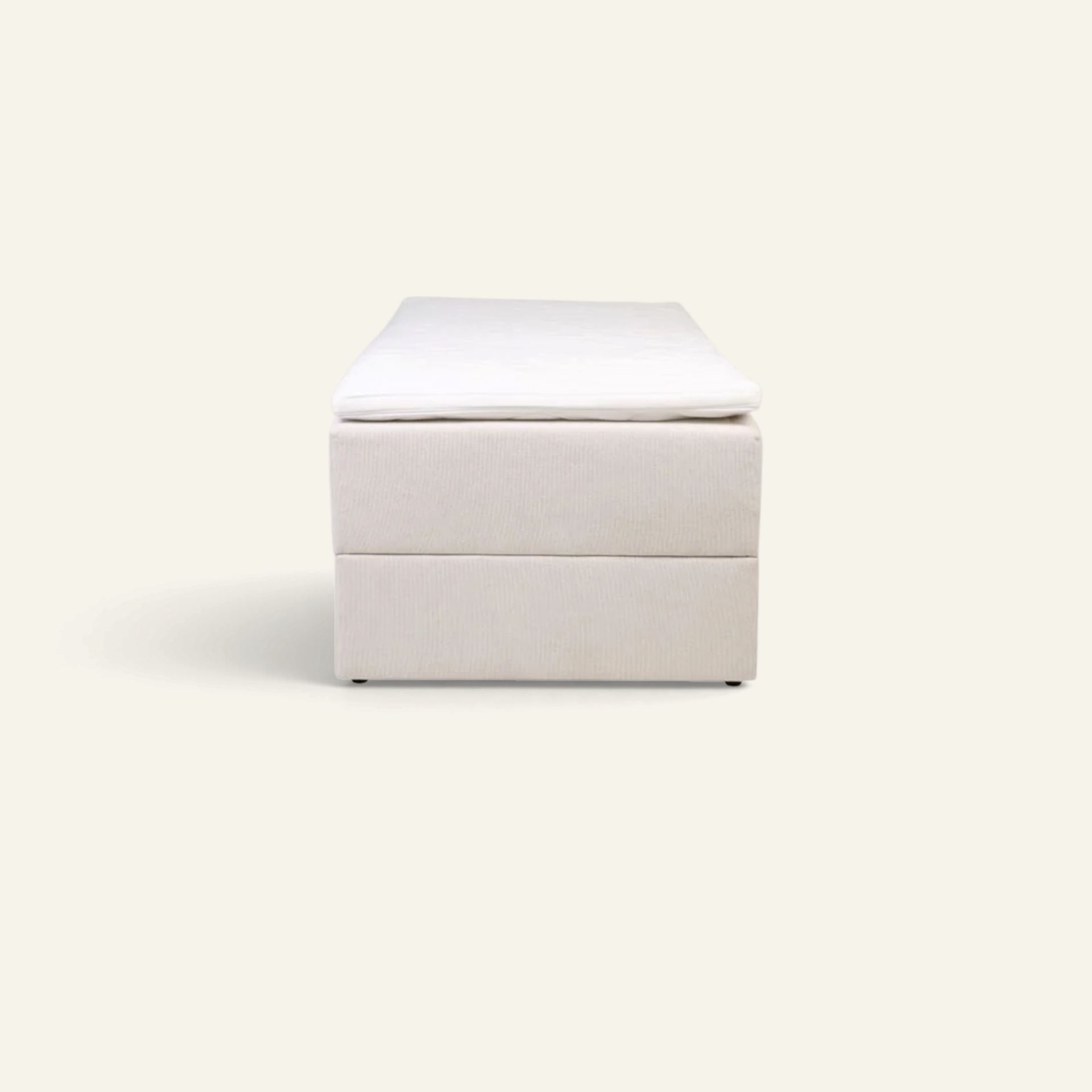 Säng med förvaring beige - 120x200x59 cm beige - 1