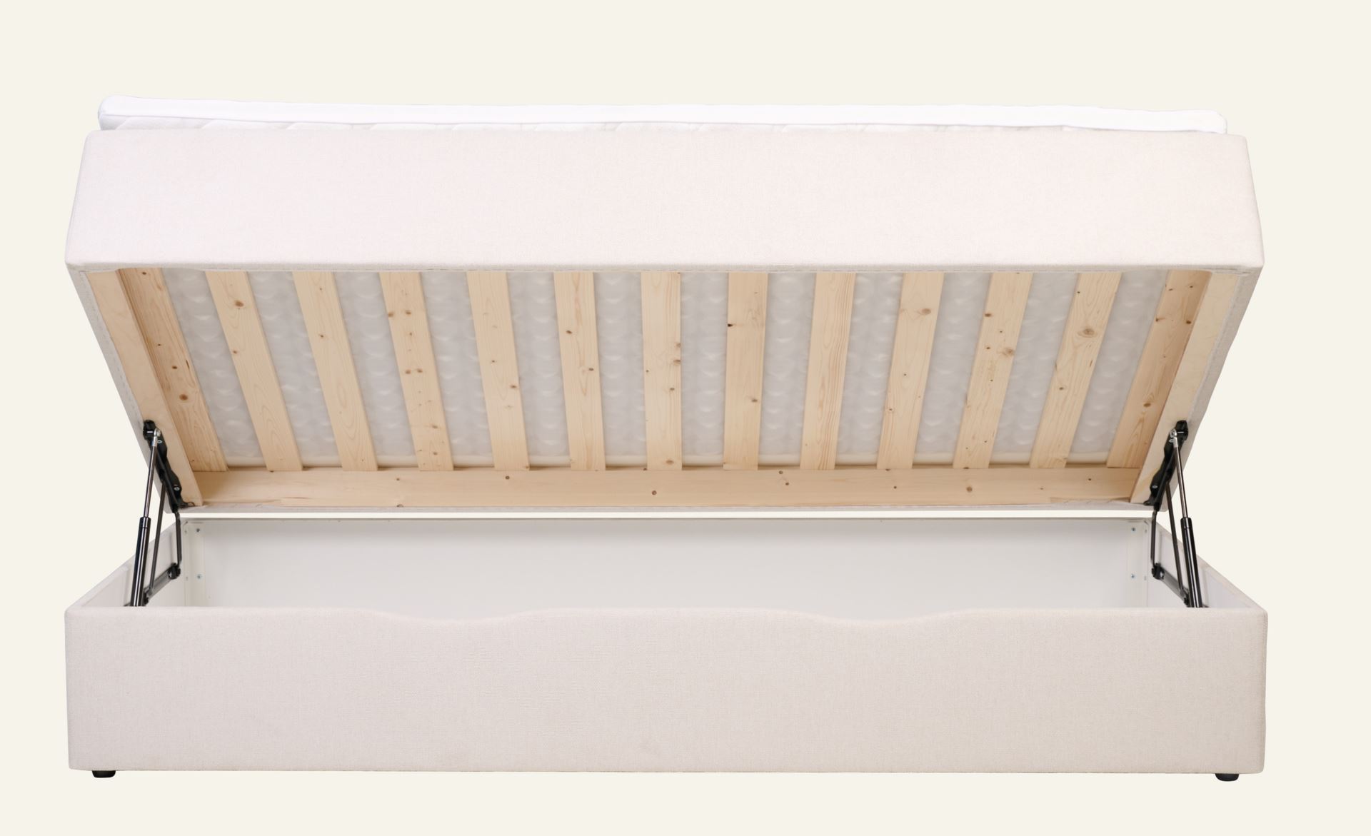 Säng med förvaring beige - 7