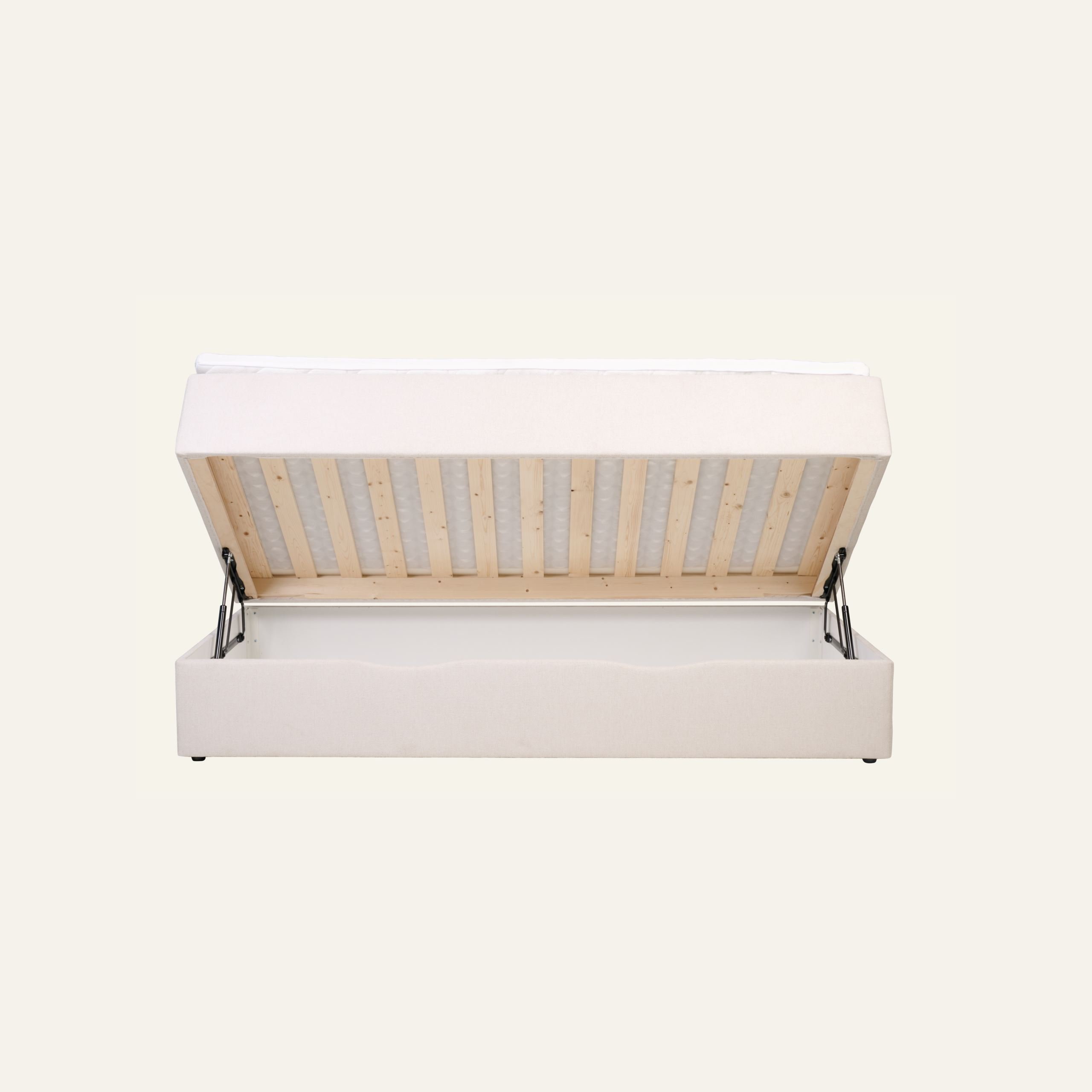 Säng med förvaring beige - 7