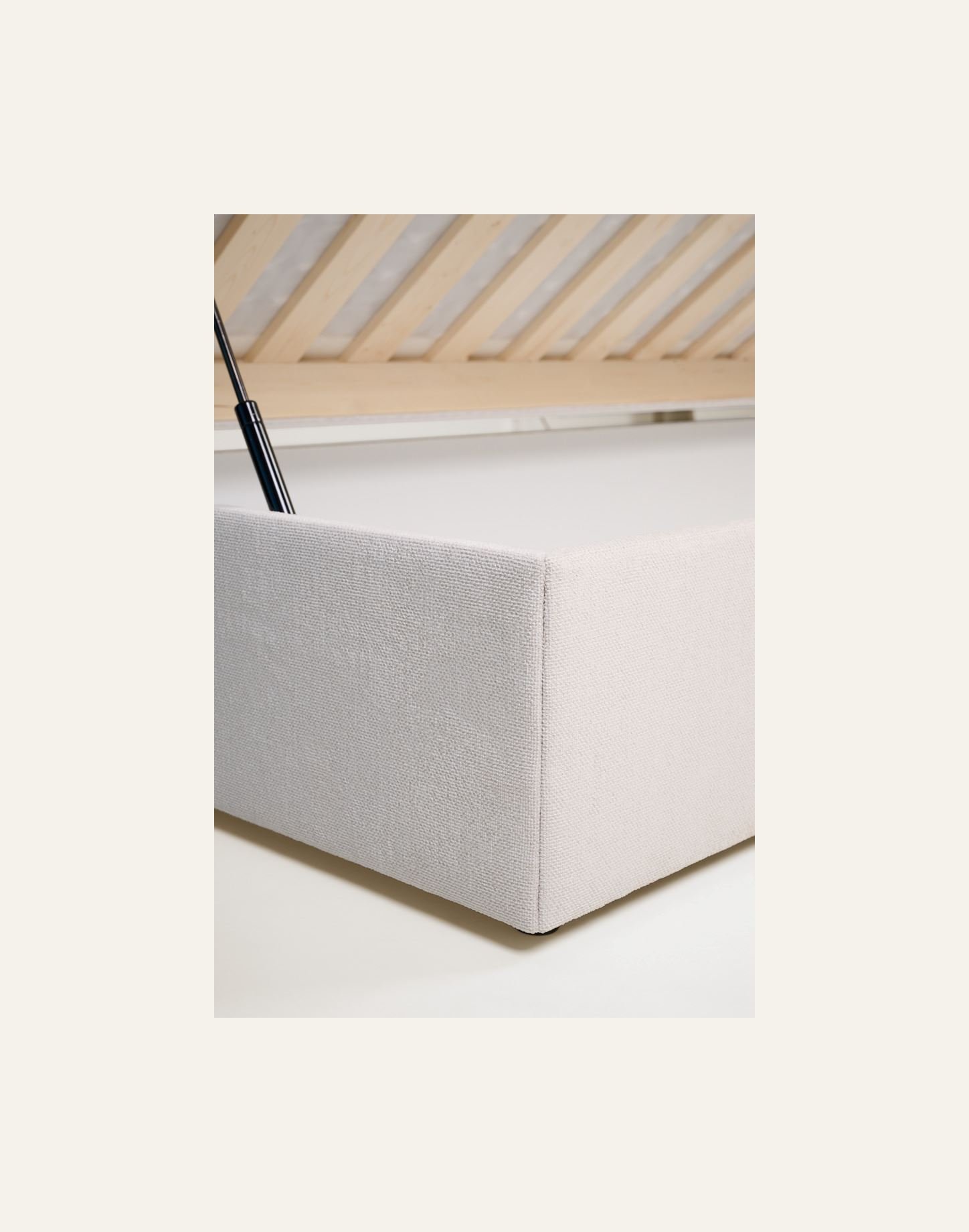 Säng med förvaring beige - 6