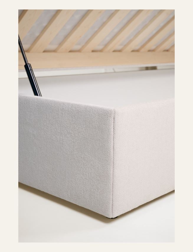 Säng med förvaring beige - 6