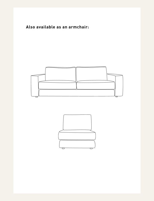 3-sits soffa natur - 12