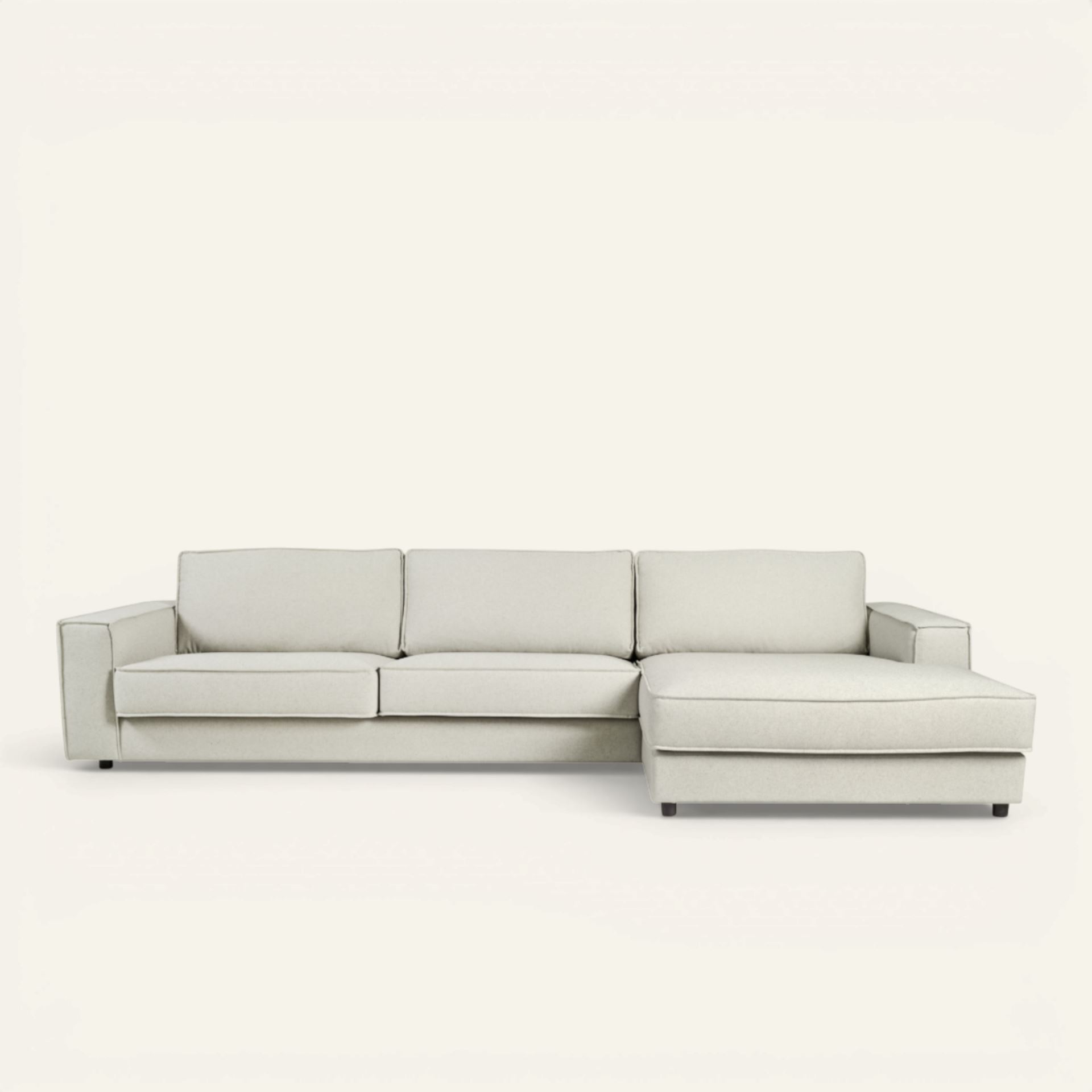 Soffa schäslong höger natur - 315x156x79 cm natur - 1