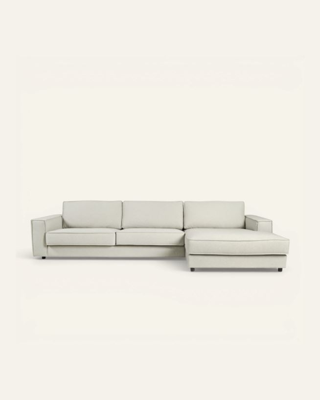 Soffa schäslong höger natur - 315x156x79 cm natur - 1