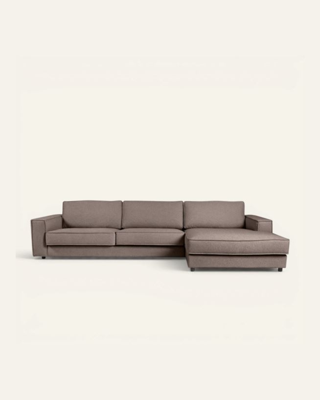 Soffa schäslong höger brun - 315x156x79 cm brun - 1