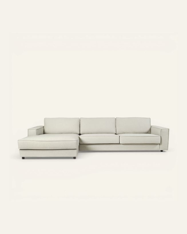 Soffa schäslong vänster natur - 315x156x79 cm natur - 1