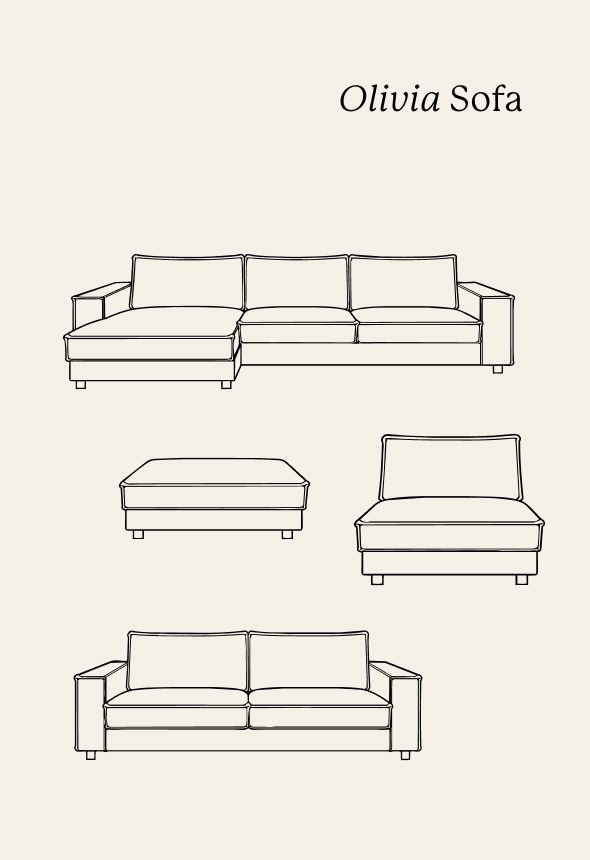 3-sits soffa brun - 6