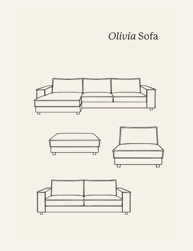 3-sits soffa brun - 6
