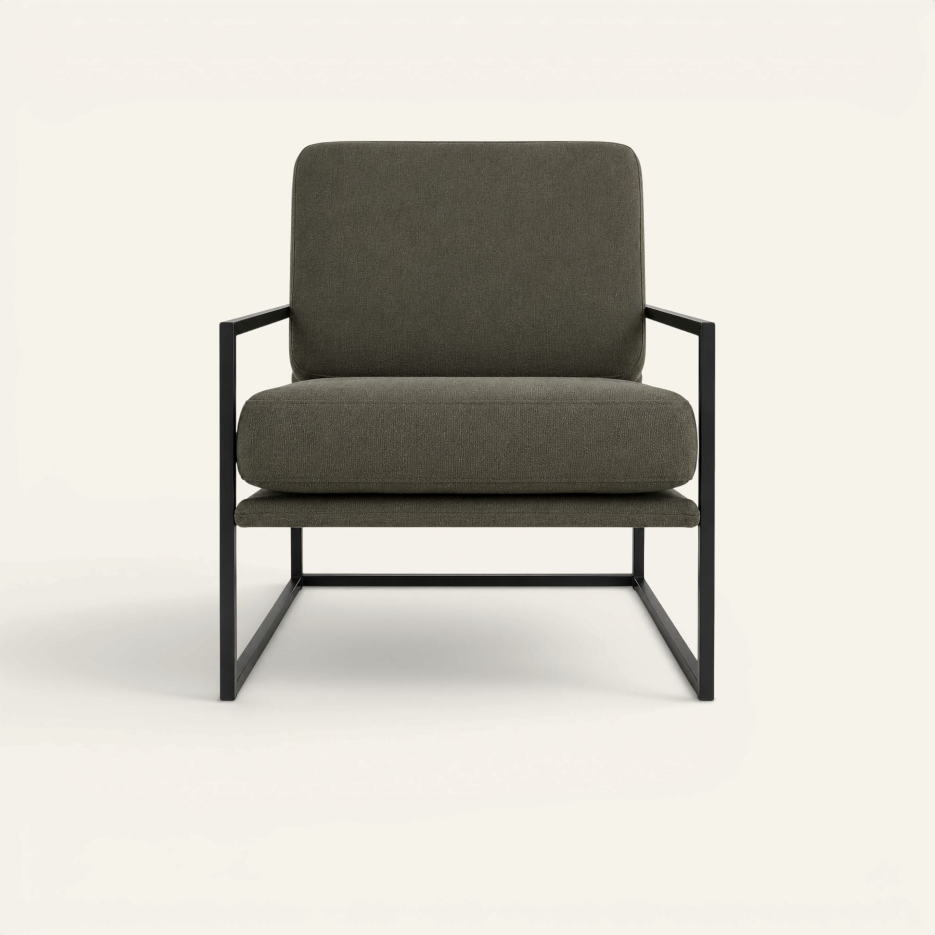 Fåtölj olivgrön - 66x86x78 cm olivgrön - 1