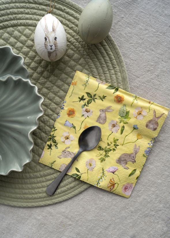 Pappersservetter multi/gul - 4