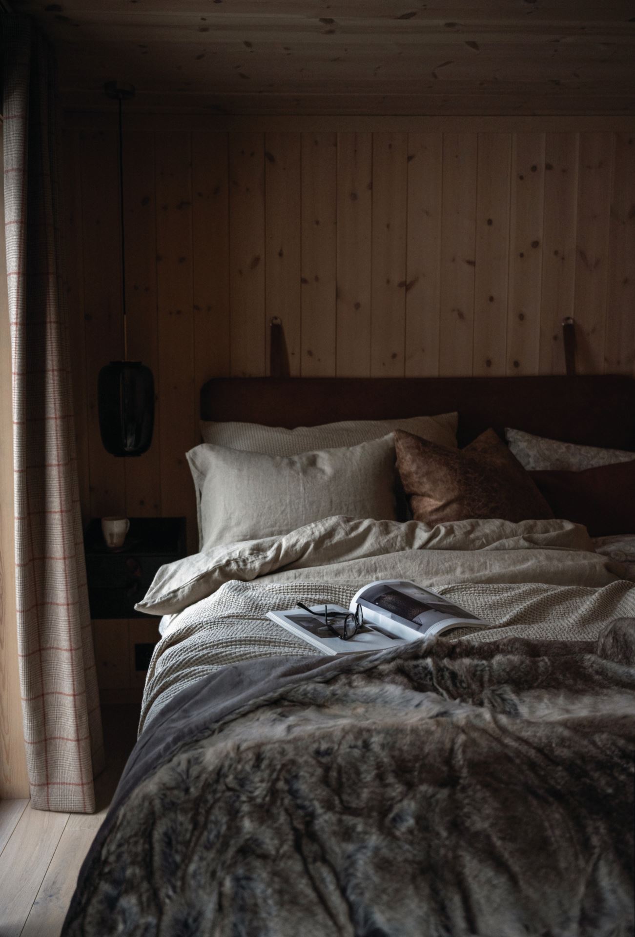 Pläd i pälsimitation grå - 2