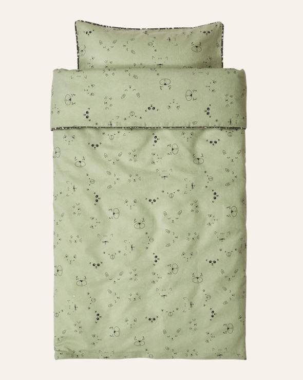 Påslakanset i flanell mintgrön - 2