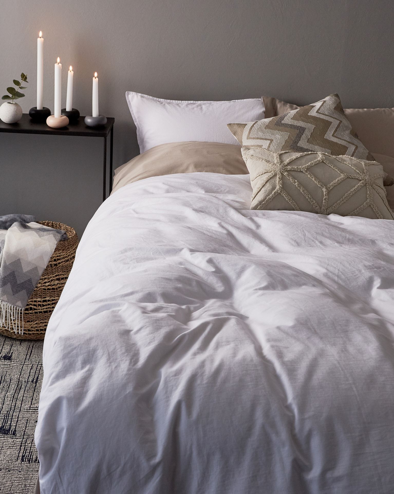 Påslakanset i bomull vit - 2