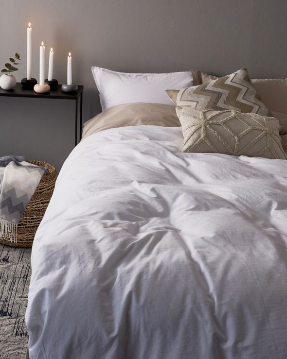 Påslakanset i bomull vit - 2