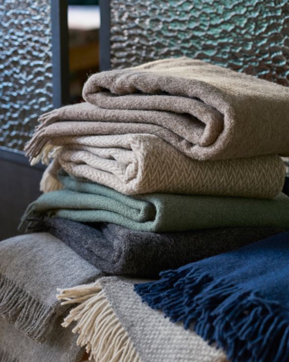 Ullpläd ljusbrun - 5