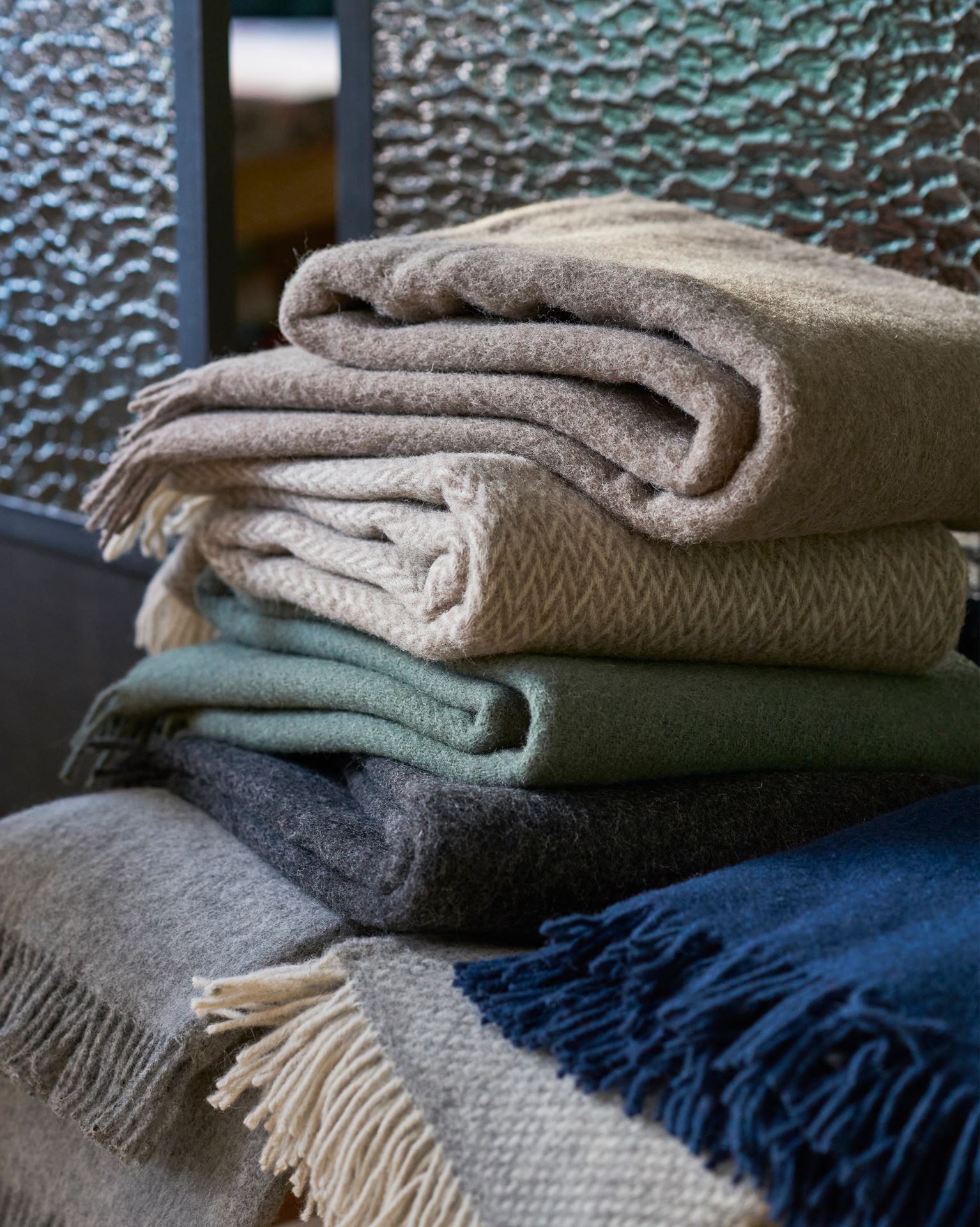 Ullpläd ljusbrun - 5