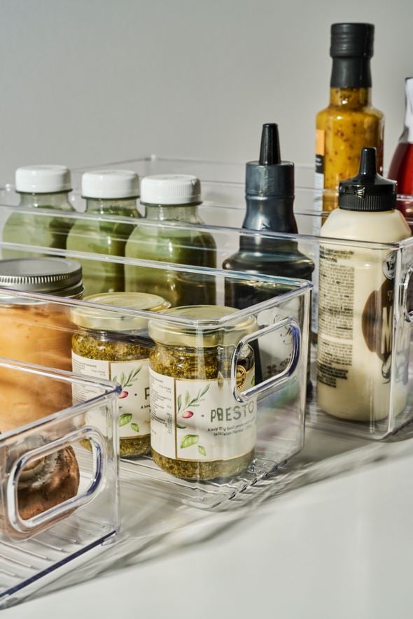 Stapelbar förvaringslåda transparent - 2