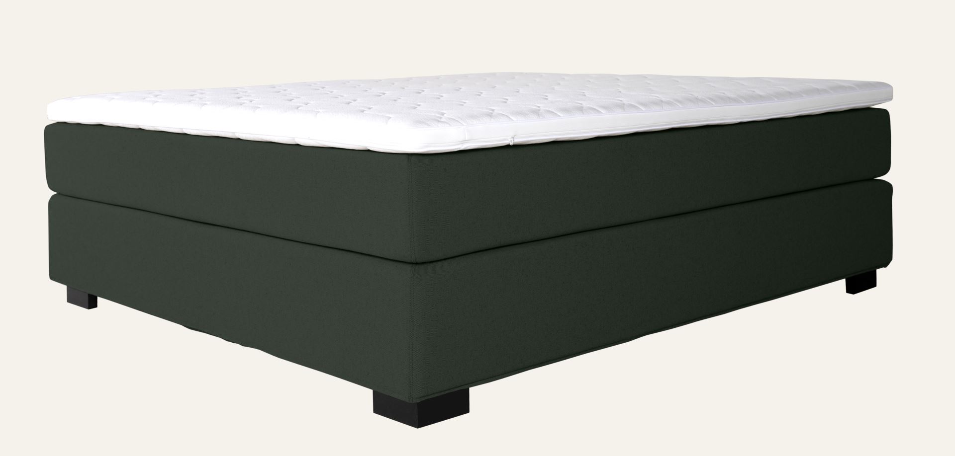 Kontinentalsäng medium och fast komfort olivgrön - 2