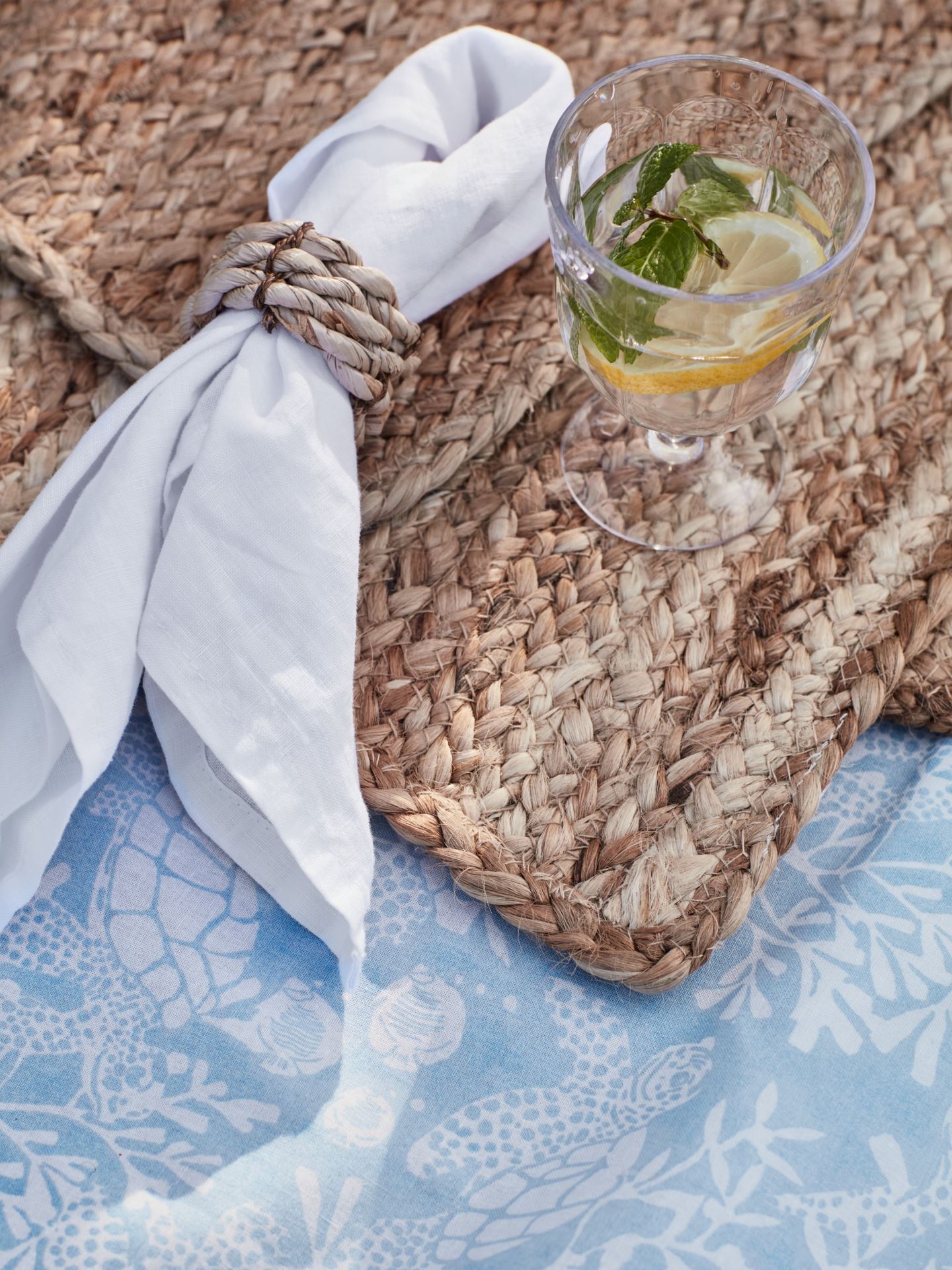 Linneservett  vit - 3