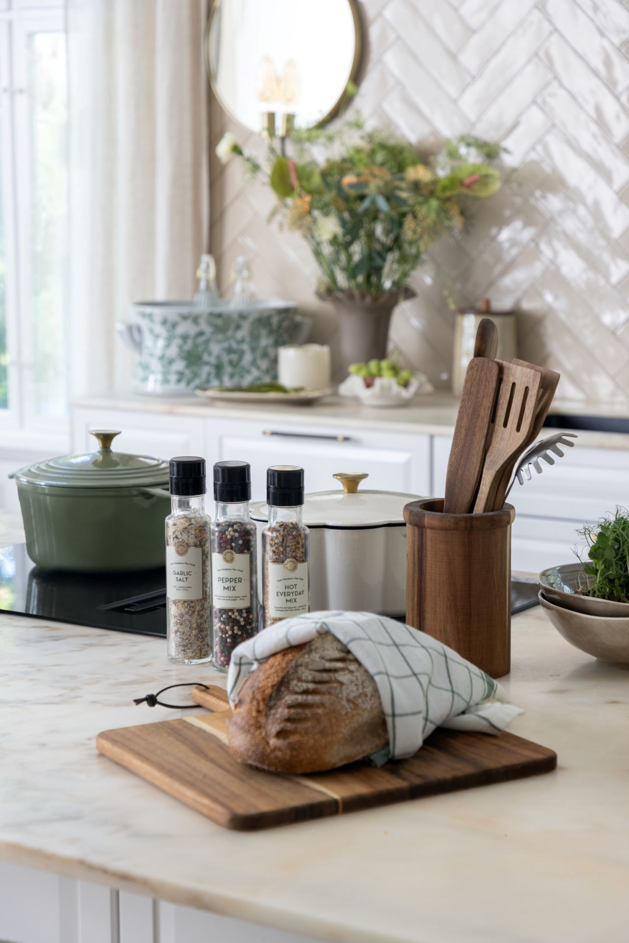 Gjutjärnsgryta rund ljusgrön - 3