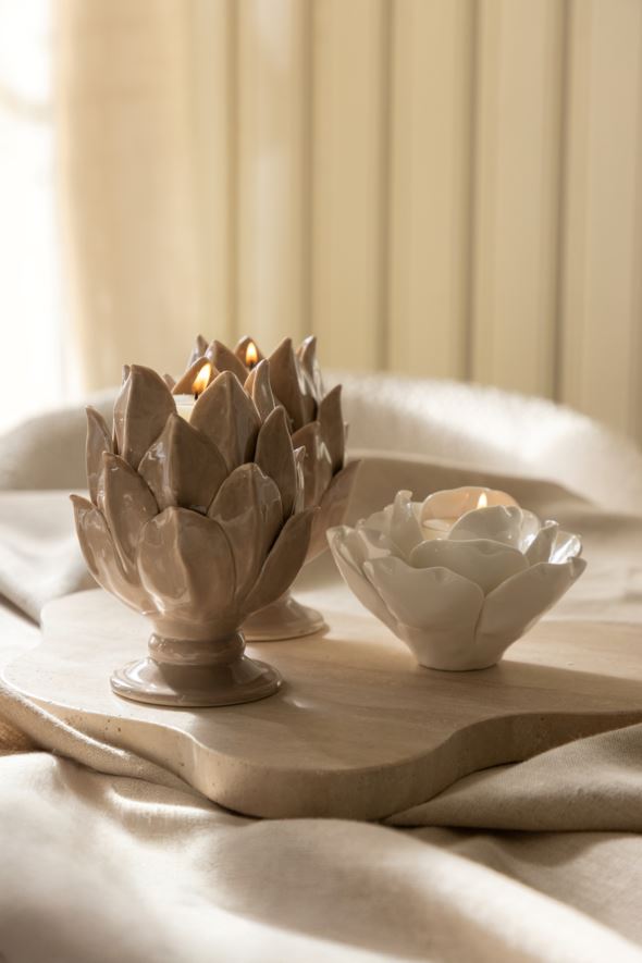 Värmeljushållare beige - 2