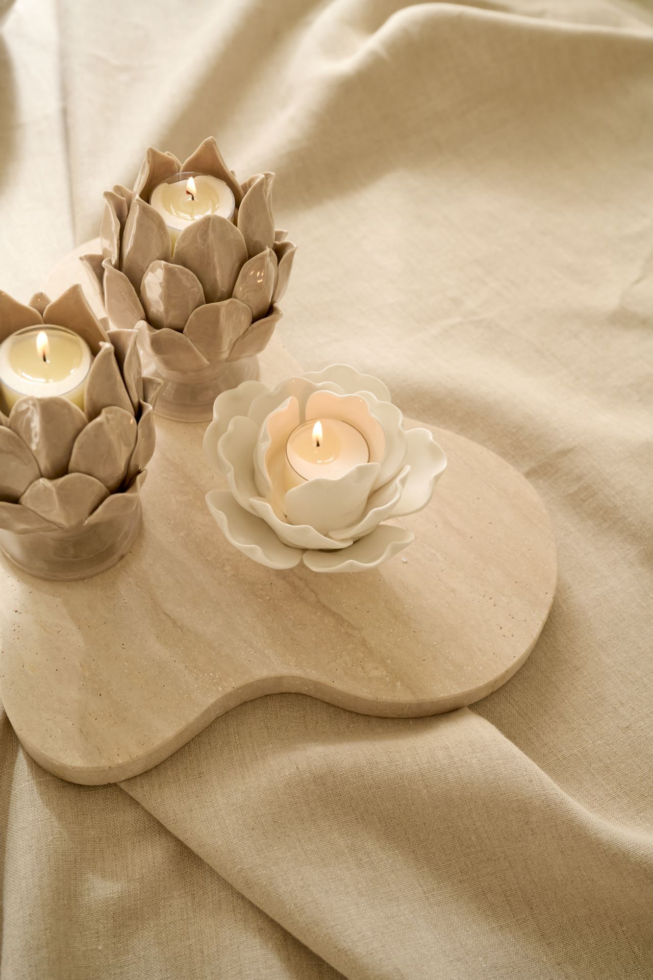 Värmeljushållare beige - 3