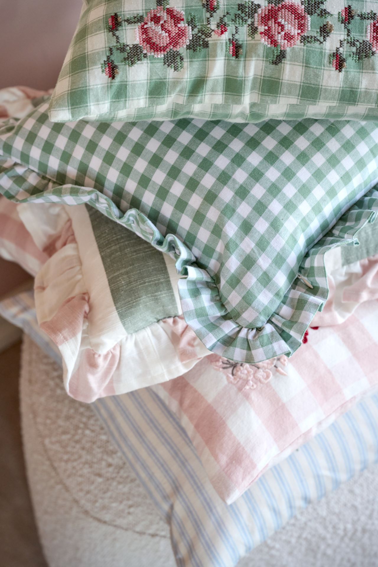 Prydnadskudde multi/grön - 2