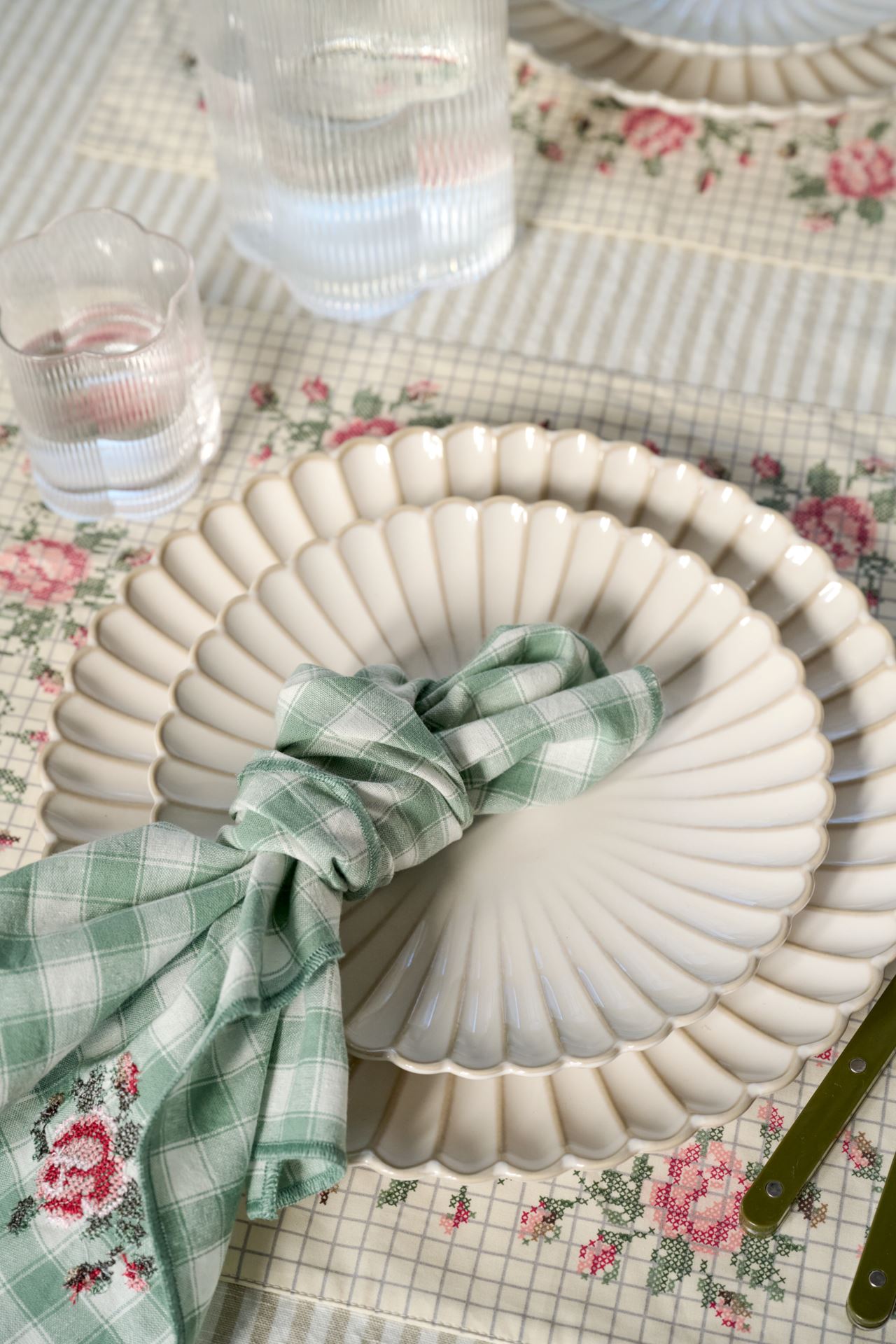 Tygservett grön - 2