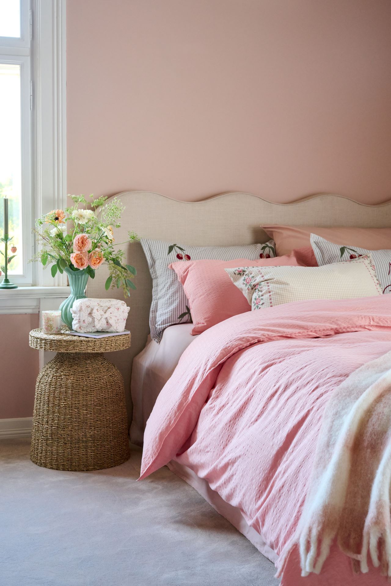 Örngott i bomull multi/rosa - 5