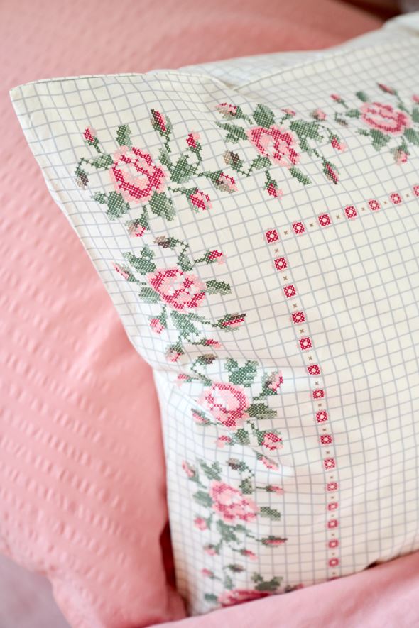 Örngott i bomull multi/rosa - 2