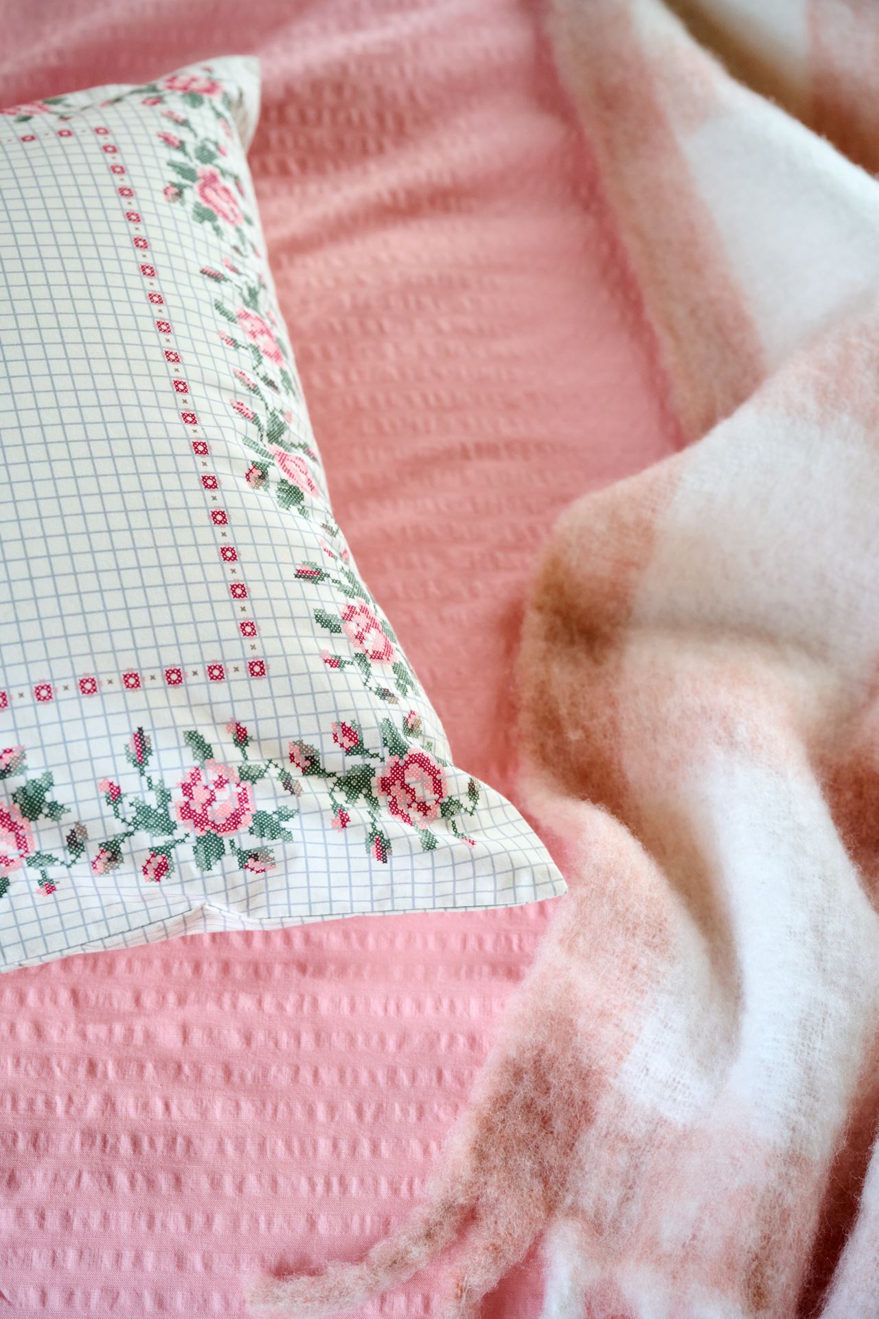 Pläd multi/rosa - 2