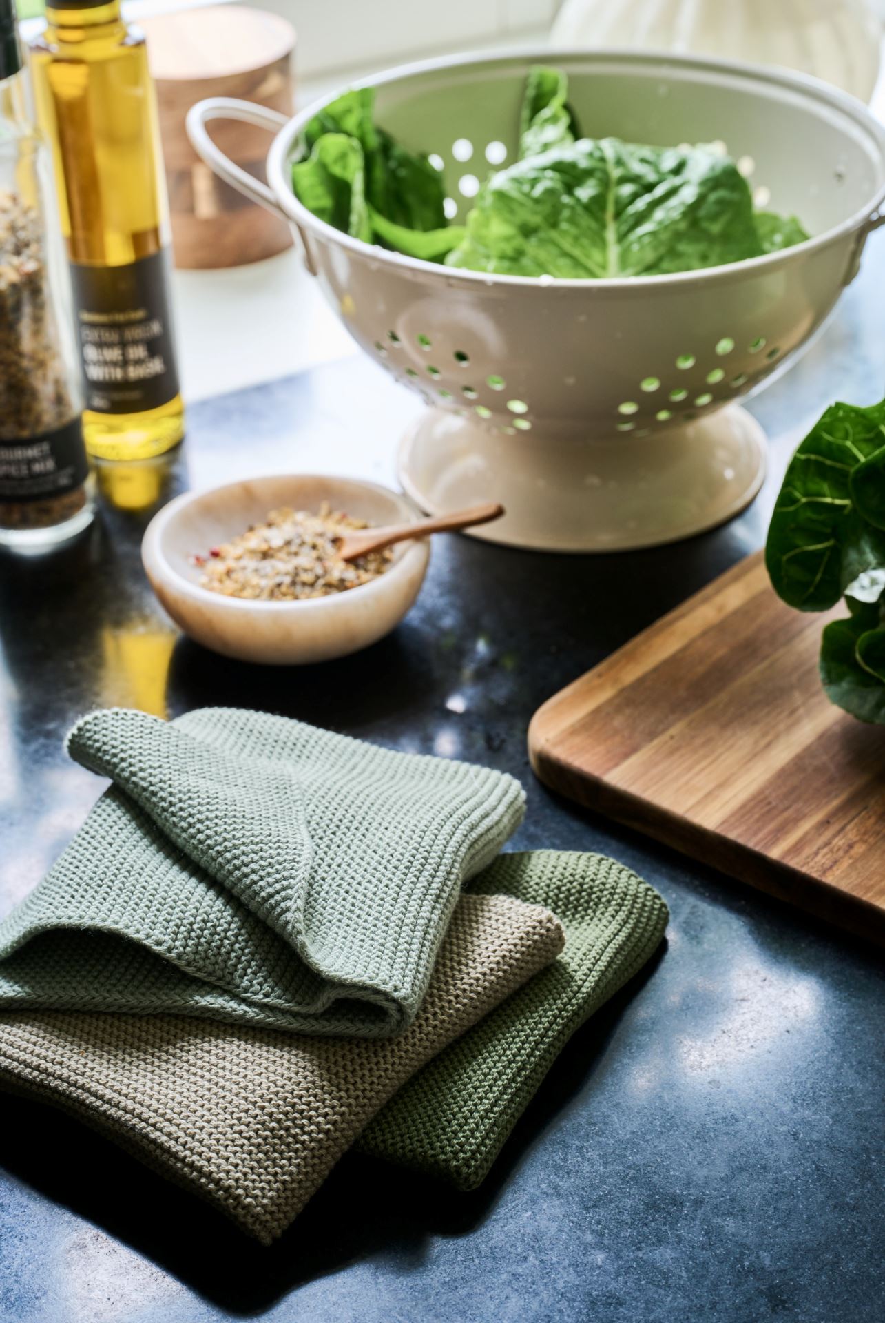 Handduk, 3-pack grön - 2