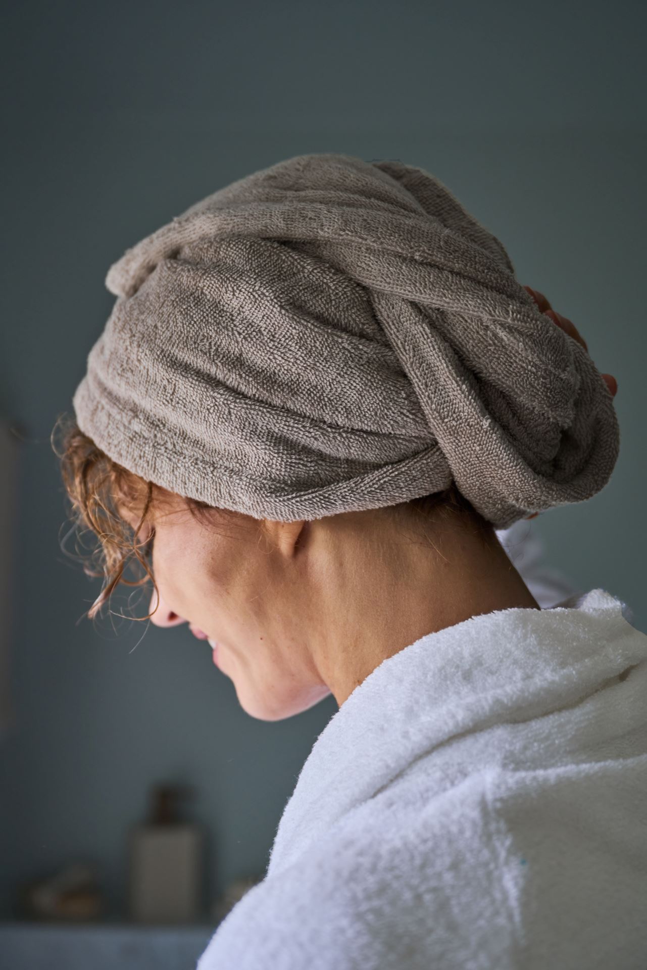 Hårhandduk beige - 4