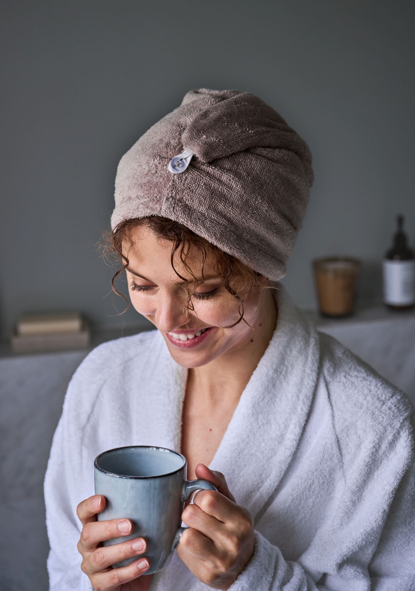 Hårhandduk beige - 8