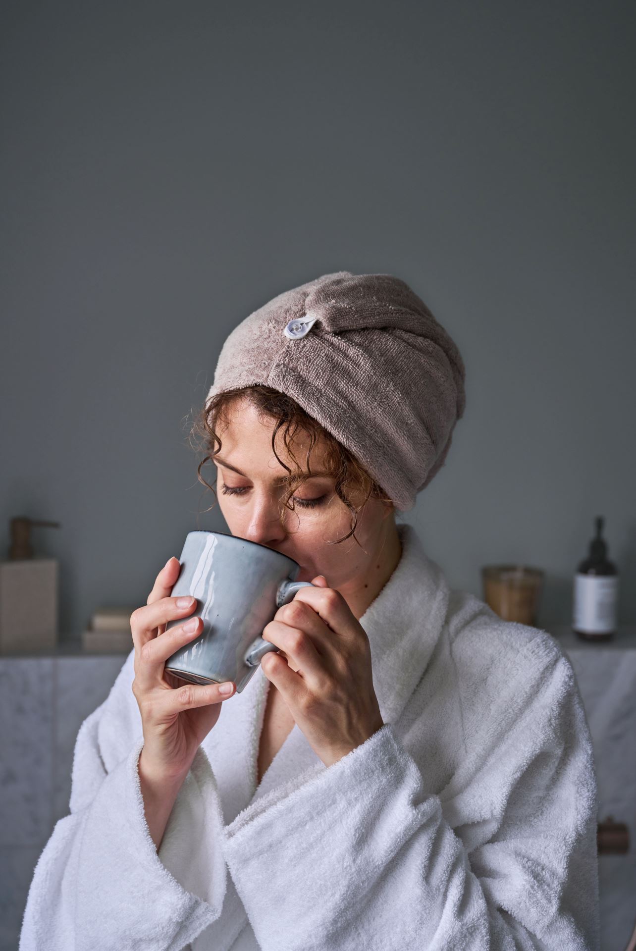 Hårhandduk beige - 9