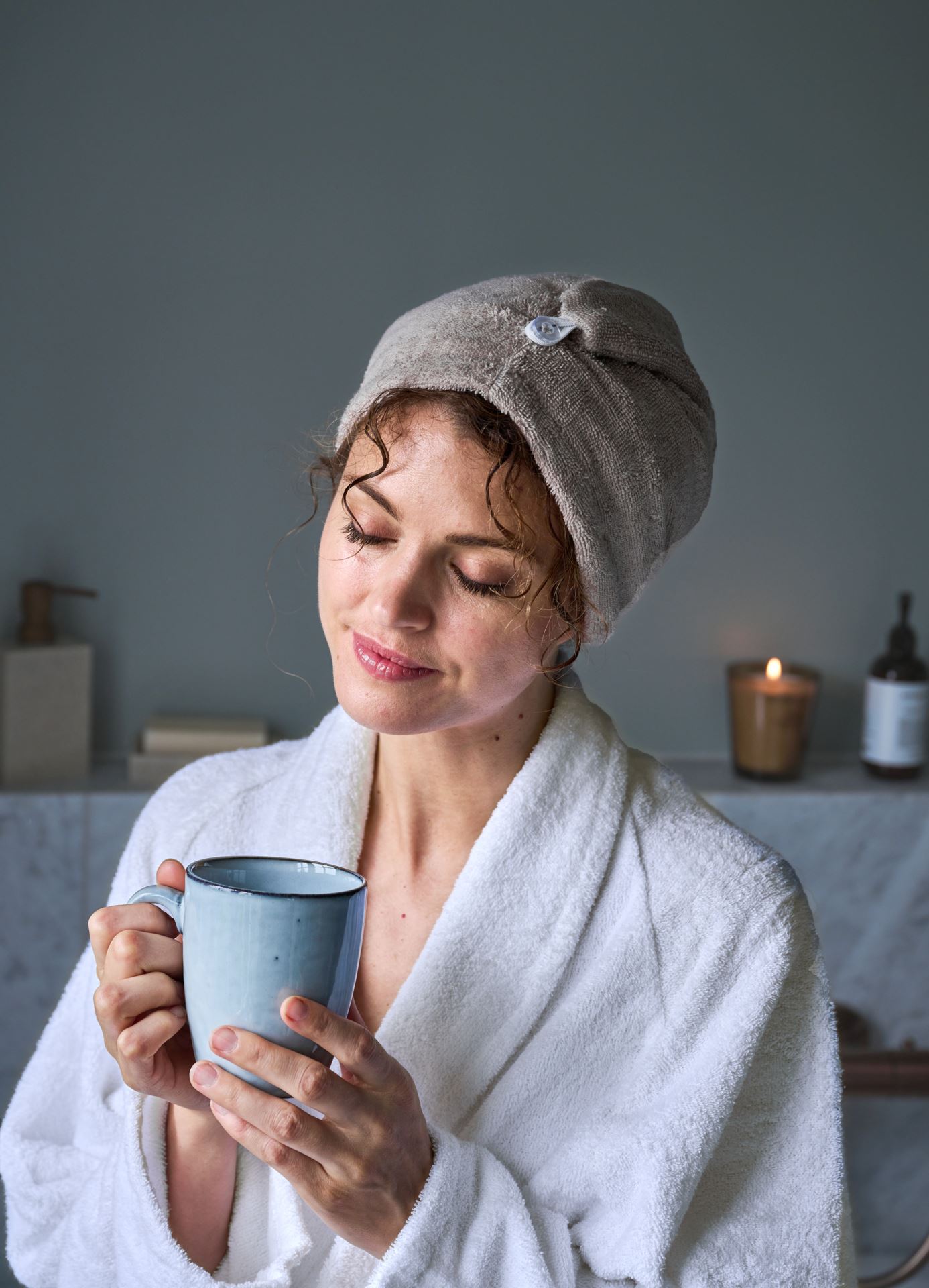 Hårhandduk beige - 10