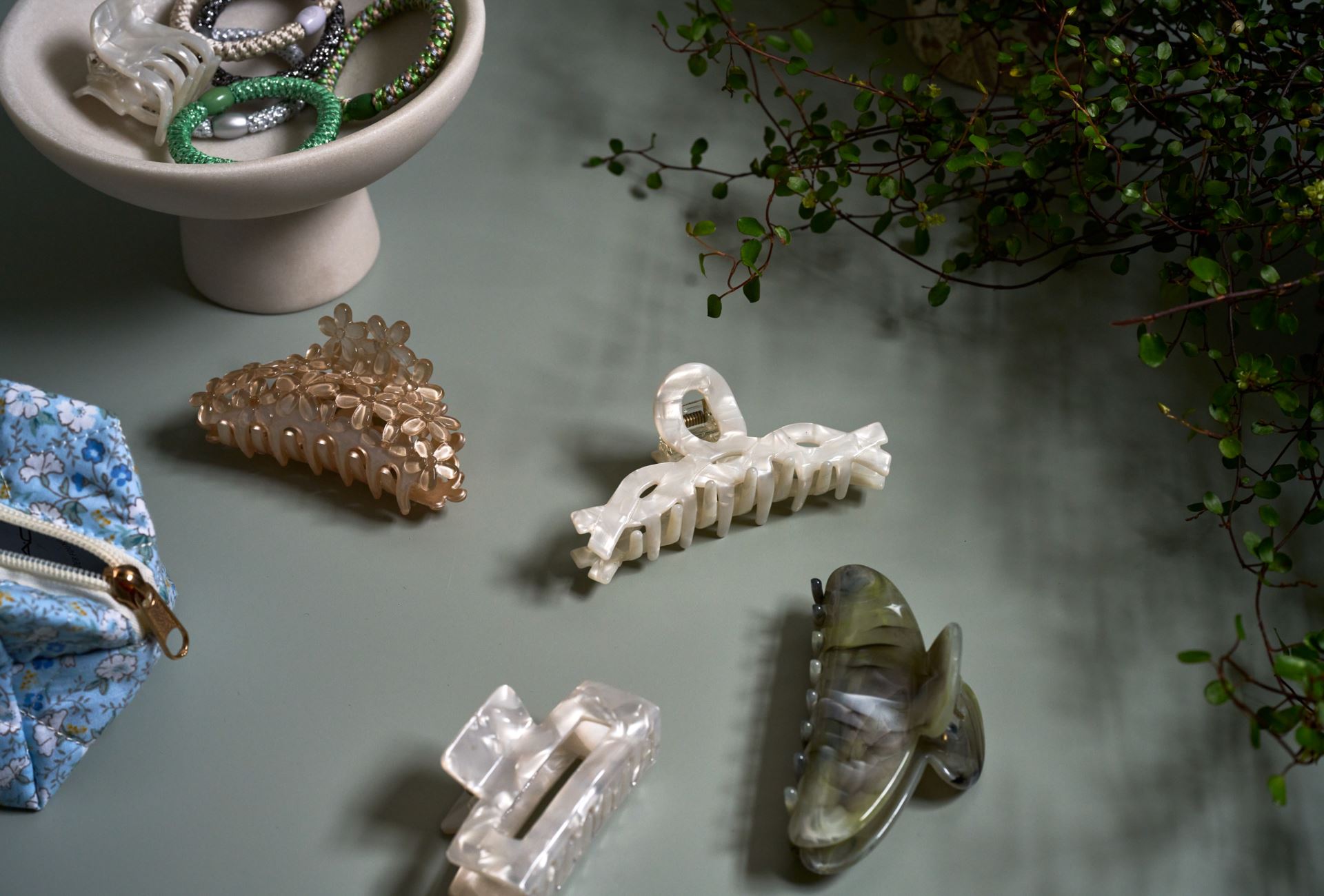 Hårklämma beige - 3