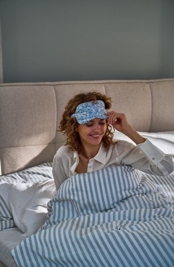 Påslakanset i bomull blå - 3