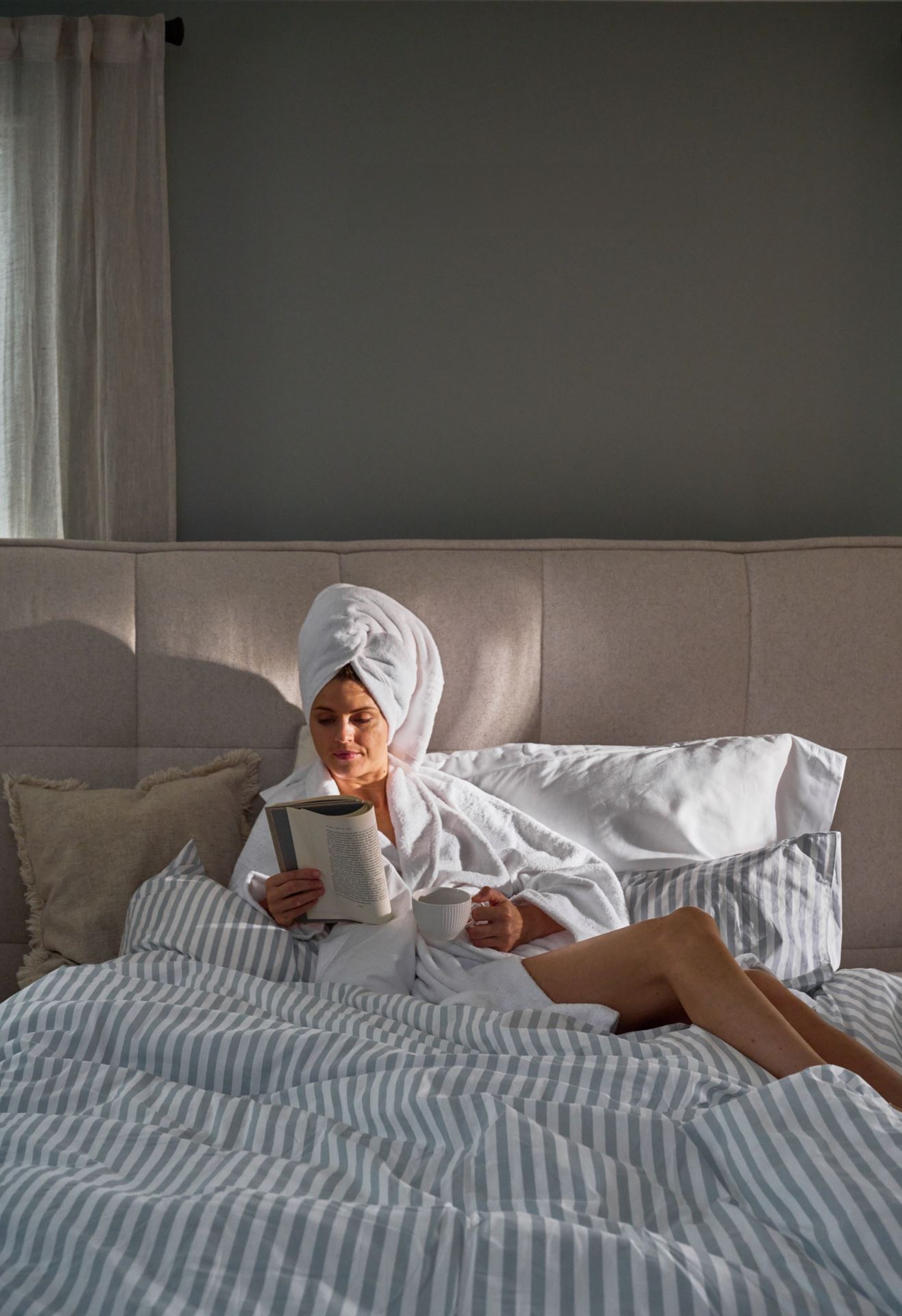 Påslakanset i bomull blå - 3