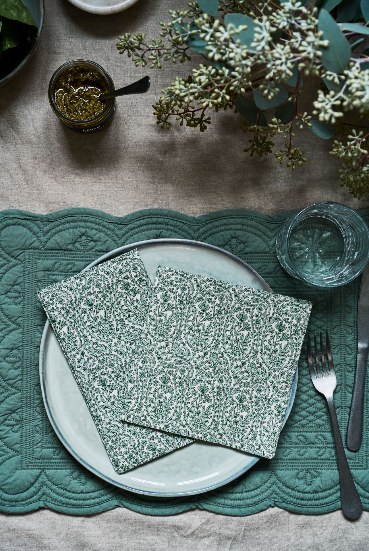 Pappersservetter multi/grön - 4